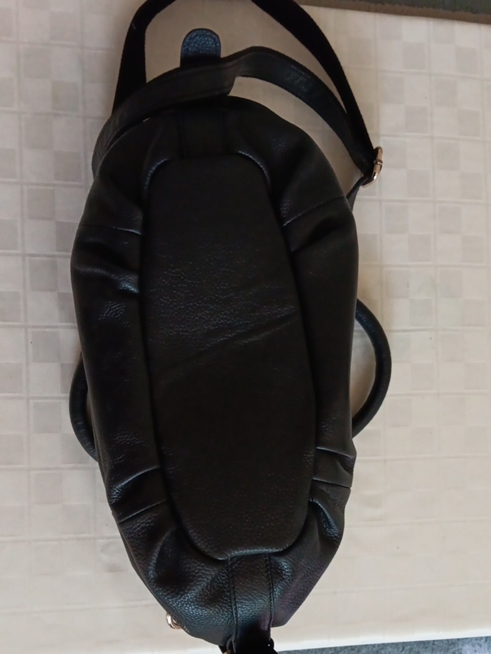 FJ Italian Leather Satchel & crossbody bag -- pebbled Black - Picture 5 of 8